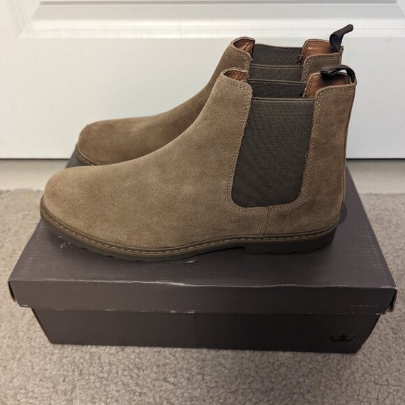 Crown Vintage CR-HILDE Suede Ankle Boots - Size 10M - Dark Taupe - Used with Box main image 3